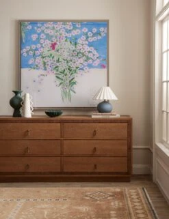 Papillons Et Margeurites Diptych Print By Paule Marrot -Lulu Andgeorgia Shop Lulu and Georgia FlowerFieldPrintbyPauleMarrot LuisTableLamp 3164 Lifestyle