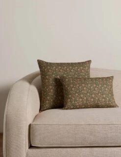 Fransen Linen Cotton Pillow -Lulu Andgeorgia Shop Lulu and Georgia FransenCottonLinenPillowCoverSiblingShot Clover Flamingo 1051 Product