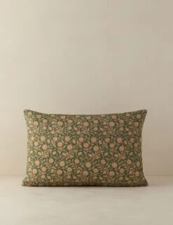 Fransen Linen Cotton Pillow -Lulu Andgeorgia Shop Lulu and Georgia FransenCottonLinenPillowCover Clover Flamingo Lumbar A0660314 212 Product