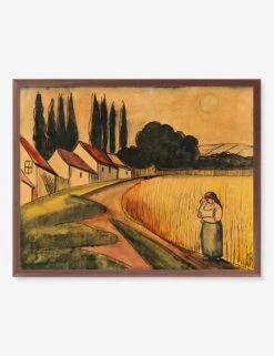 Bäuerin Mit Kind (Farmer's Wife With Child) Print By Anita Rée -Lulu Andgeorgia Shop Lulu and Georgia GCFABauerinmitKindWalnutFrame Product