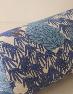 Garden Walk Linen Pillow By Sarah Sherman Samuel -Lulu Andgeorgia Shop Lulu and Georgia GardenWalkLinenPillow Blue Bolster A0661078B 651 Product