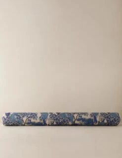 Garden Walk Linen Pillow By Sarah Sherman Samuel -Lulu Andgeorgia Shop Lulu and Georgia GardenWalkLinenPillow Blue LongBolster A0661079B 689 Product