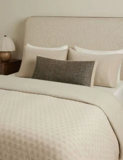 Laba Linen Silk Box Pillow By DISC Interiors -Lulu Andgeorgia Shop Lulu and Georgia LabaBoxPillowbyDISCInteriors Black Lumbar A0658645B 1690 Lifestyle