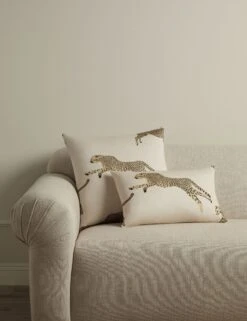 Leaping Cheetah Pillow By Scalamandre -Lulu Andgeorgia Shop Lulu and Georgia LeapingCheetahPillowbyScalamandreGroupshot Dune 0031 product