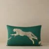 Leaping Cheetah Pillow By Scalamandre -Lulu Andgeorgia Shop Lulu and Georgia LeapingCheetahPillowbyScalamandre Evergreen Lumbar L0485487 675 Product