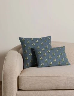 Madelief Embroidered Pillow -Lulu Andgeorgia Shop Lulu and Georgia MadeliefPillowCoverSiblingShot Denim 1054 Product