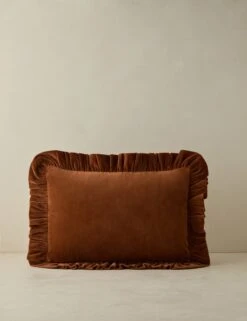 Mauree Velvet Pillow -Lulu Andgeorgia Shop Lulu and Georgia MaureeVelvetPillowCover Chestnut Lumbar A0658961B 355 Product