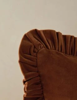 Mauree Velvet Pillow -Lulu Andgeorgia Shop Lulu and Georgia MaureeVelvetPillowCover Chestnut A0658960B 333 Product