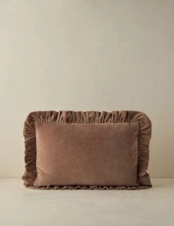 Mauree Velvet Pillow -Lulu Andgeorgia Shop Lulu and Georgia MaureeVelvetPillowCover DustyPink Lumbar A0658959B 357 Product