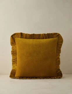 Mauree Velvet Pillow -Lulu Andgeorgia Shop Lulu and Georgia MaureeVelvetPillowCover Mustard A0658968B 341 Product