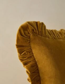 Mauree Velvet Pillow -Lulu Andgeorgia Shop Lulu and Georgia MaureeVelvetPillowCover Mustard A0658968B 342 Product