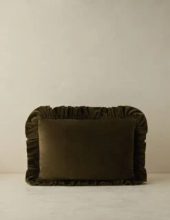 Mauree Velvet Pillow -Lulu Andgeorgia Shop Lulu and Georgia MaureeVelvetPillowCover Olive Lumbar A0658967B 362 Product