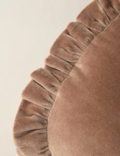 Mauree Velvet Round Pillow -Lulu Andgeorgia Shop Lulu and Georgia MaureeVelvetPillow DustyPink Round A0659824 472 Product