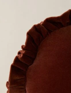 Mauree Velvet Round Pillow -Lulu Andgeorgia Shop Lulu and Georgia MaureeVelvetPillow Sangria Round A0659827 467 Product