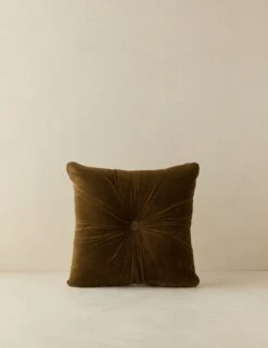 Monroe Velvet Pillow -Lulu Andgeorgia Shop Lulu and Georgia MonroeVelvetSquarePillow Olive A0660674 1244 Product