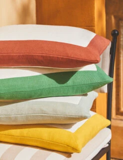 Amica Indoor / Outdoor Pillow -Lulu Andgeorgia Shop Lulu and Georgia Pillow stacks 4144 Site Crop Lifestyle