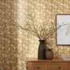 Pome Floral Wallpaper By Sarah Sherman Samuel -Lulu Andgeorgia Shop Lulu and Georgia PomeFloralWallpaperbySarahShermanSamuel Ochre A0658997Site crop Lifestyle
