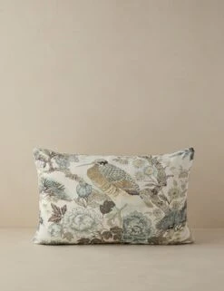 Shenyang Print Linen Pillow By Scalamandre -Lulu Andgeorgia Shop Lulu and Georgia ShenyangPrintLinenPillowbyScalamandre Parchment Lumbar L0485495 658 Product