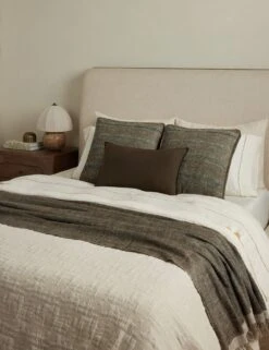 Teku Linen Silk Box Pillow By DISC Interiors -Lulu Andgeorgia Shop Lulu and Georgia TekuBoxPillowbyDISCInteriors A0658642B LabaThrowbyDISCInteriors Black A0658648 1580 Lifestyle