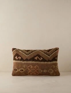 Vintage Lumbar Pillow No. 182, 12" X 20"