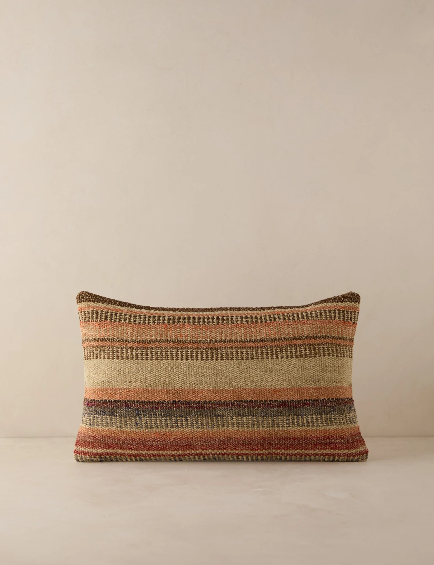 Vintage Lumbar Pillow No. 193, 12" X 20"