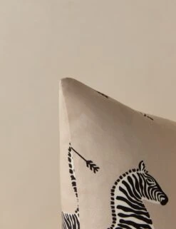 Zebras Petite Pillow By Scalamandre -Lulu Andgeorgia Shop Lulu and Georgia ZebrasPetitePillow Sand Square A0661229 875 Product