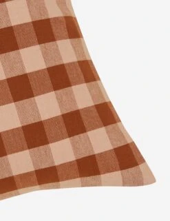 Essential Gingham Pillow By Hawkins New York -Lulu Andgeorgia Shop Lulu and Georgia essential gingham blush terracotta pillow detail HNY.300.20.040.095 detail Product
