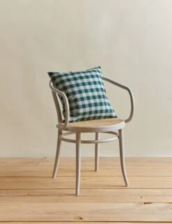 Essential Gingham Pillow By Hawkins New York -Lulu Andgeorgia Shop Lulu and Georgia essential gingham sky peacock pillow styled HNY.300.20.040.510 detail Product