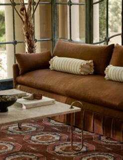 Amaroso Linen Ruffle Bolster Pillow -Lulu Andgeorgia Shop Lulu and Georgia 5 SolariumLivingRoom 0178 LIFESTYLE