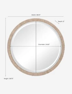 Tahiti Round Mirror -Lulu Andgeorgia Shop MIR 21413 09668 dims