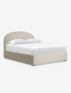 Newbery Platform Bed -Lulu Andgeorgia Shop NewberyPlatformBed Oatmeal Velvet Queen L04731295027 Product