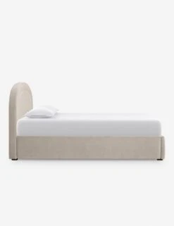 Newbery Platform Bed -Lulu Andgeorgia Shop NewberyPlatformBed Oatmeal Velvet Queen L04731295033 Product