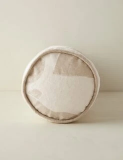 Organic Shapes Linen Bolster Pillow By Sarah Sherman Samuel -Lulu Andgeorgia Shop OrganicShapesLinenBolsterPillow TaupeandIvorybySarahShermanSamuel A0656012B1138 Product