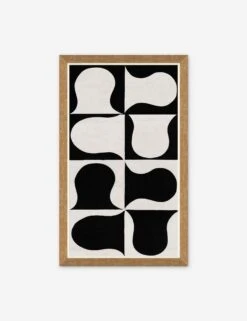 Black And White Abstract Series B Long Print By Paule Marrot