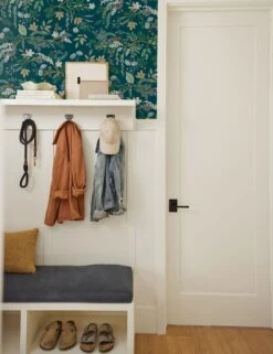 Juniper Forest Premium Peel + Stick Wallpaper By Rifle Paper Co. -Lulu Andgeorgia Shop PSW1197RL MudRoomVignette2 5733