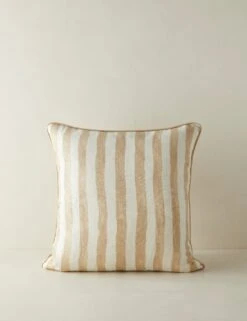 Painterly Stripe Linen Pillow By Sarah Sherman Samuel -Lulu Andgeorgia Shop PainterlyStripeLinenPillow NaturalandIvorybySarahShermanSamuel A0656007B Product