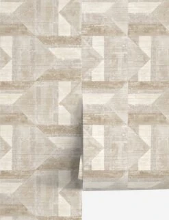Daryn Peel + Stick Wallpaper -Lulu Andgeorgia Shop QU15045 QuiltedPatchwork Ash Stone Swatch L G