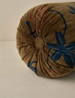 Royce Velvet Pillow -Lulu Andgeorgia Shop RoyceVelvetPillow Olive Bolster A0658535B2