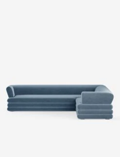 Babs Corner Sectional Sofa By Sarah Sherman Samuel -Lulu Andgeorgia Shop SSSStackedSectional HydrangeaVelvet 1