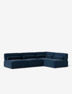 Solana Chaise Sectional Sofa By Eny Lee Parker -Lulu Andgeorgia Shop SolanaChaiseSectionalSofa BlueVelvet120 WithBolster L0469135 Side 2RAF