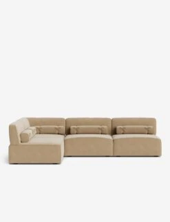 Solana Chaise Sectional Sofa By Eny Lee Parker -Lulu Andgeorgia Shop SolanaChaiseSectionalSofa BrieVelvet120 WithBolster L0469134 Front 1