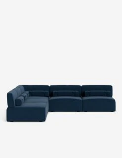 Solana Corner Sectional Sofa By Eny Lee Parker -Lulu Andgeorgia Shop SolanaCornerSectionalSofa BlueVelvet120 WithBolster L0469139 Front 1
