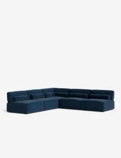 Solana Corner Sectional Sofa By Eny Lee Parker -Lulu Andgeorgia Shop SolanaCornerSectionalSofa BlueVelvet120 WithBolster L0469139 Side 2