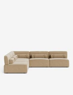 Solana Corner Sectional Sofa By Eny Lee Parker -Lulu Andgeorgia Shop SolanaCornerSectionalSofa BrieVelvet120 WithBolster L0469138 Front 1