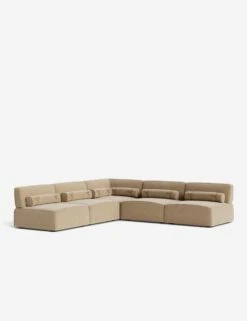 Solana Corner Sectional Sofa By Eny Lee Parker -Lulu Andgeorgia Shop SolanaCornerSectionalSofa BrieVelvet120 WithBolster L0469138 Side 2