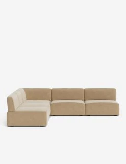 Solana Corner Sectional Sofa By Eny Lee Parker -Lulu Andgeorgia Shop SolanaCornerSectionalSofa BrieVelvet120 WithoutBolster L0469138 Front 1