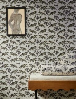 Tiger Grasscloth Wallpaper By Sarah Sherman Samuel -Lulu Andgeorgia Shop TigerGrassclothWallpaper Ivory A0655823 6344 SITECROP STUDIOLIFESTYLE