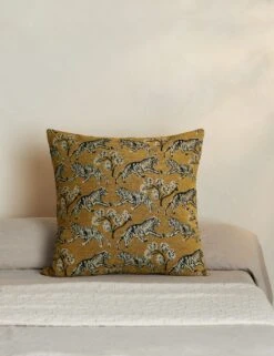 Tiger Pillow By Sarah Sherman Samuel -Lulu Andgeorgia Shop TigerPillowbySarahShermanSamuel Gold A0655808B StudioLifestyle