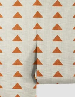 Triangles Grasscloth Wallpaper By Nathan Turner -Lulu Andgeorgia Shop TrianglesGrassclothTerracota