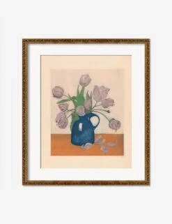 Tulips In A Pitcher Print By Frans Everbag -Lulu Andgeorgia Shop TulipsinaPitcherBronzeGoldOrnateMatted